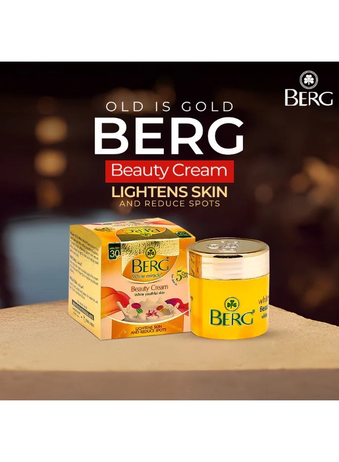 بيرغ كريم وايت ميراكل للتجميل، بشرة بيضاء شابة، يفتح لون البشرة ويقلل البقع، 6 قطع في العلبة - Image 1